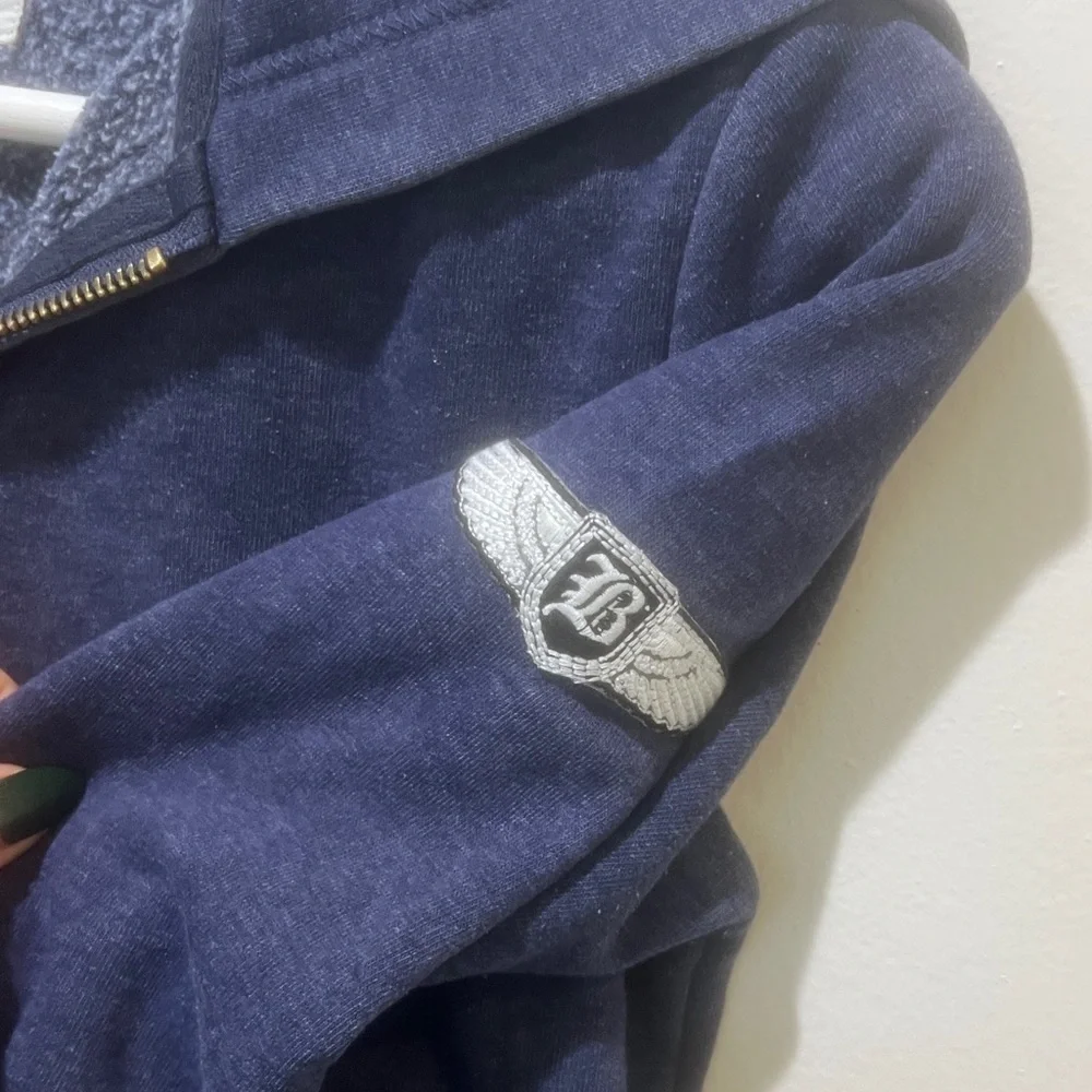 BUTTER Super Soft Blue Zip Up Hoodie Size Small (7-8)